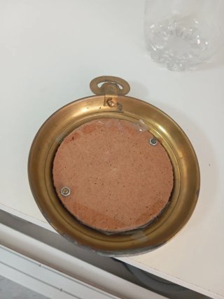 Espejo de mano dorado