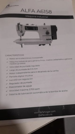 Máquina Coser Industrial Alfa A6158