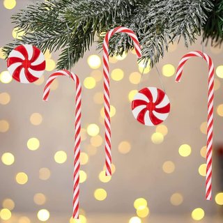 Bastones de caramelo decoración árbol Navidad