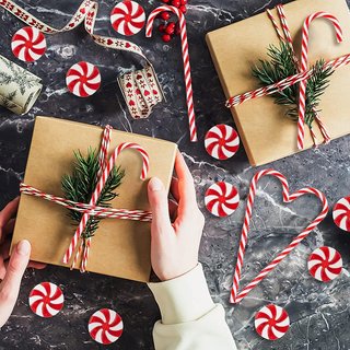 Bastones de caramelo decoración árbol Navidad