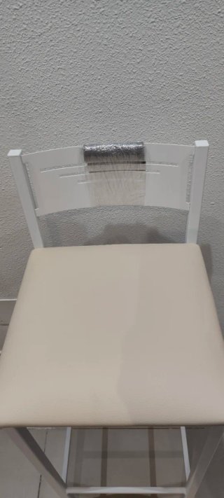 Taburete Alto Nórdico Beige y Blanco