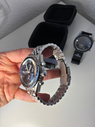 Omega x Swatch Moonswatch Negro/Plata