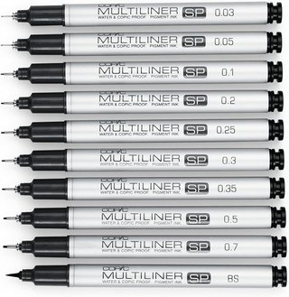 COPIC bolígrafo aluminio punta fina impermeable