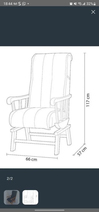 Mecedora provenzal tela y madera