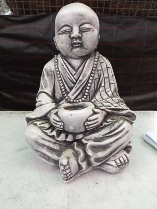Figura Buda con cuenco decorativo