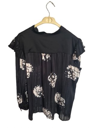 Blusa elegante donna nero e bianco