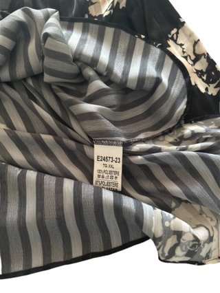 Blusa elegante donna nero e bianco