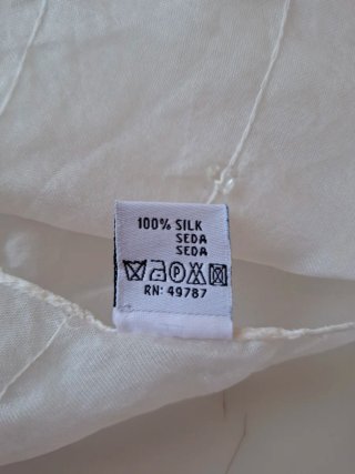 Fular de seda blanco