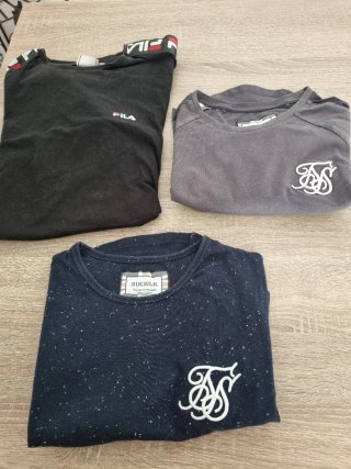 Lote 3 Camisetas Fila y SikSilk