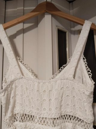 Vestido blanco largo encaje