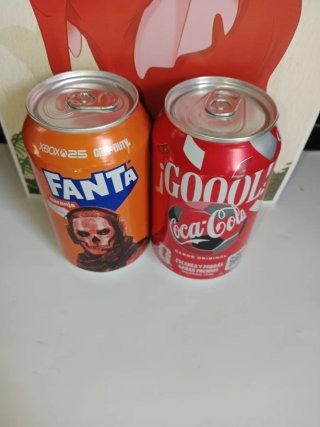 2 Latas Coca-Cola y Fanta Xbox 25