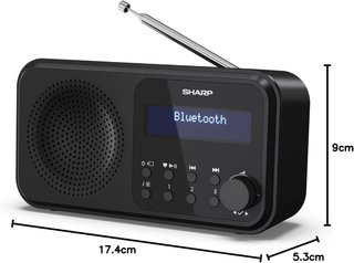 - SHARP radio digital portátil bluetooth usb