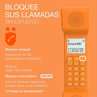 - Alcatel teléfono inalámbrico diseño vintage