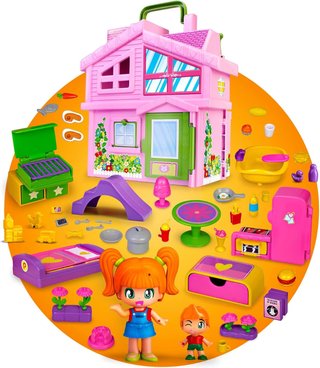 - PIN Y PON Casa muñecas maletín accesorios