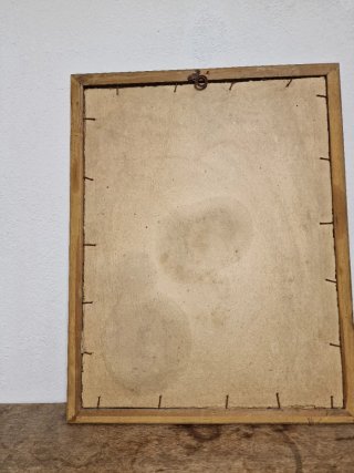 Oleografia Sacro Cuore di Gesù con cornice