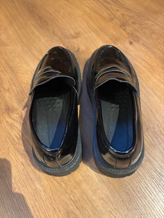 Mocasines Bosanova charol negro T39