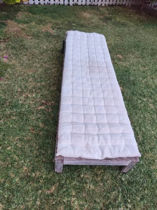 Hamaca de madera de teca + Colchoneta