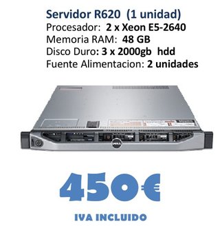 Servidor Dell R620 - 48GB RAM