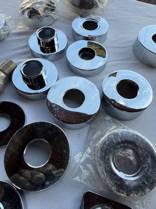 Piezas fontanería cromadas