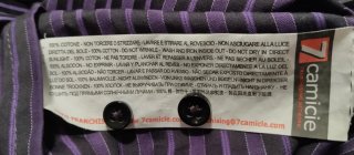 Camisa Italiana Rayas Morado y Negro Talla XL