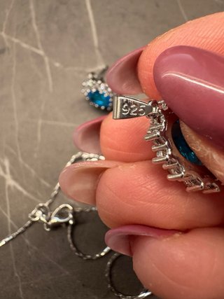 Set gioielli zircone azzurro argento 925