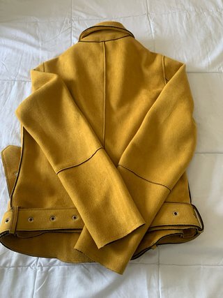 Cazadora Tiffosi Piel Vuelta Mostaza Talla XS