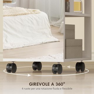 Espejo Joyero Con Luz LED, Armario Joyero Con Espejo, Perchero, Cierre Con Llave Y Estantes Posteriores, Giratorio a 360°, para Dormitorio Sala, 37X40X165.5Cm, Blanco Y Negro
