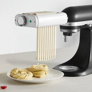 Accesorio de Pasta para Batidora de Pie KitchenAid, Juego de Cortador de Pasta de Acero Inoxidable 3 en 1 que Incluye Rodillo de Pasta, Cortador de Espagueti y Fettuccine, Fabricador de Pasta con ...