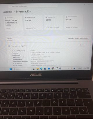 Portátil Asus Plata