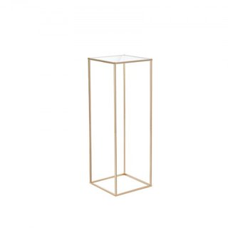10PCS Soporte de Flores de Boda de 31.5 pulgadas/80cm, Con Laminado de Acrílico, Soportes de Centro Geométricos de Jarrón de Metal, Estante Floral Rectangular Dorado para Recepciones de Eventos, D...