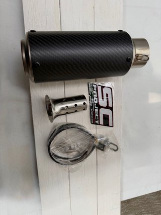 Cola de escape moto SC Project Carbono