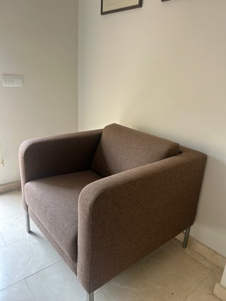 3 Sillones tapizados beige/marrón 80x80x72