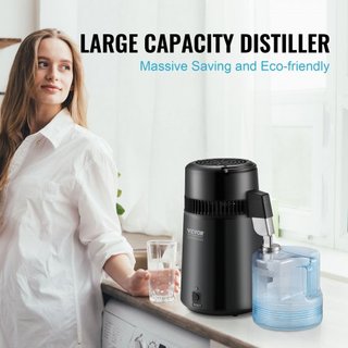 4L Máquina Purificadora de Agua Destilada de Encimera con Interior de Acero Inoxidable