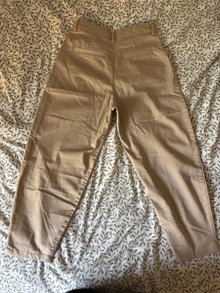 Pantalones Zara beige balloon cintura alta 32