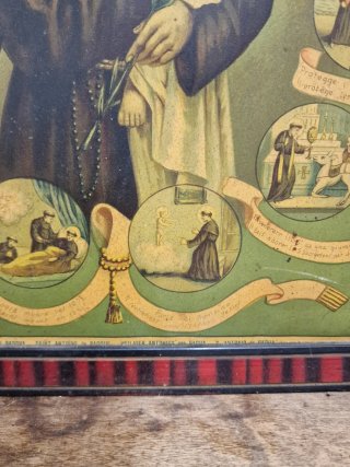 Oleografia Sant'Antonio da Padova con Bambino Gesù