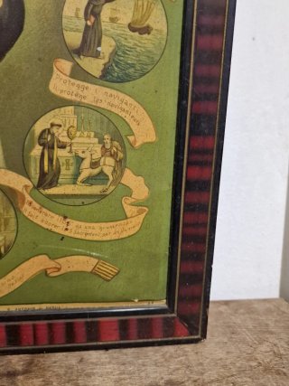 Oleografia Sant'Antonio da Padova con Bambino Gesù