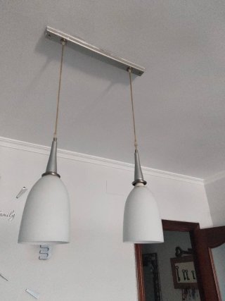 Lámpara de techo colgante cristal y metal