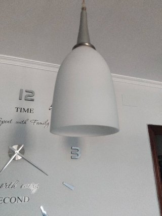 Lámpara de techo colgante cristal y metal
