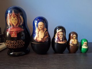 Matrioska Star Wars in legno