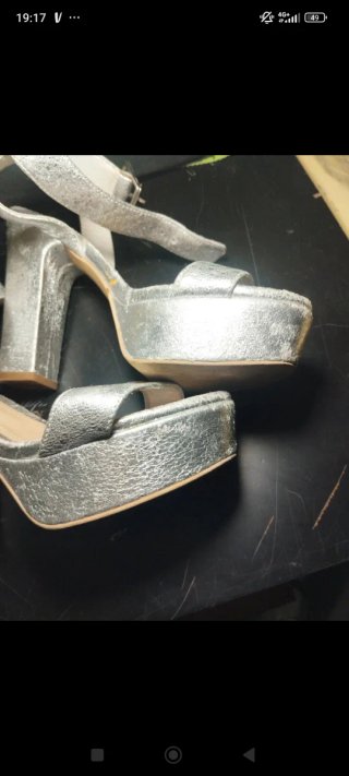 Scarpe donna tacco12 BP rivate numero 35 argento