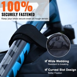 Almohadilla para Tailgate de Bicicleta, Almohadilla para Tailgate de 62" para Transportar 6 Bicicletas de Montaña, Almohadilla de Protección para Tailgate con Ranuras Mejoradas, Tiras Reflectantes...