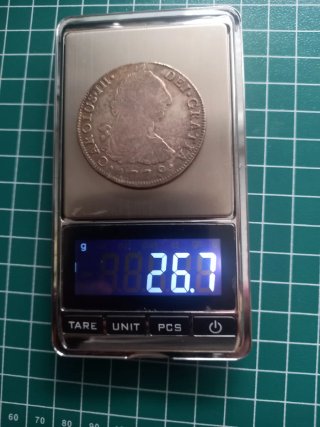 8 Reales Carlos III 1779 Plata Potosí