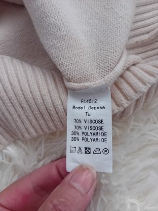 Jersey Osley Talla Única Negro y beige