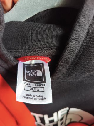 Felpa The North Face Rossa e Nera Youth Ottima!