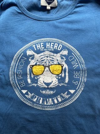 Camiseta Privata gráfica animal vintage azul