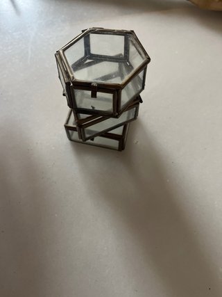 3 Cajas Joyero Cristal y Metal Vintage