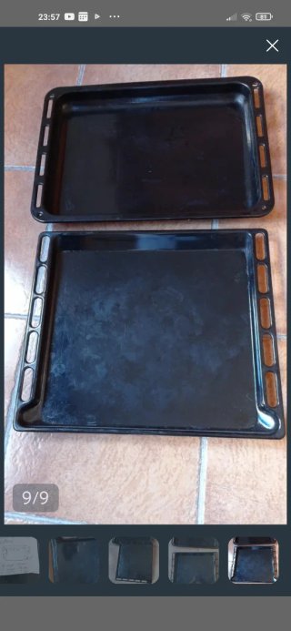 Bandeja para el horno de porcelana negra