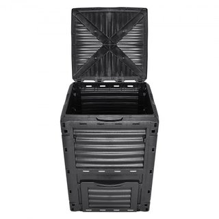 Bin de Compostaje para Jardín de 80 Gal, Composter Libre de BPA, Bin de Compostaje de Gran Capacidad para Exterior con Tapa Superior y Puerta Inferior, Montaje Fácil, Ligero, Creación Rápida de Su...