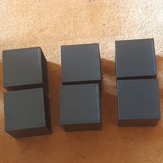 Lote Cajas CD Apilables Plástico Negro