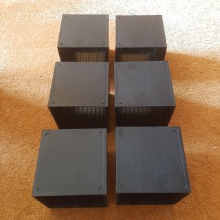 Lote Cajas CD Apilables Plástico Negro